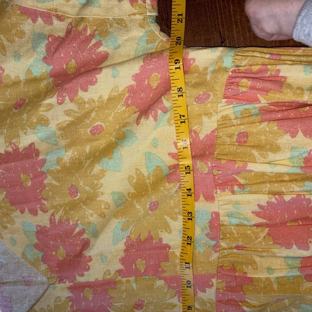 Women's Size L Whimsical Floral Babydoll Floral Housedress Cottagecore Cotton - Picture 3 of 5